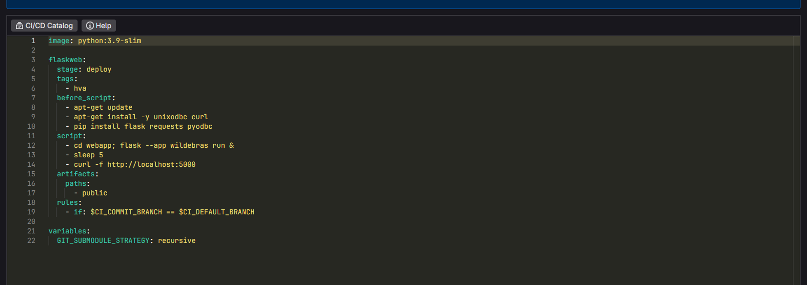 Pipeline editor